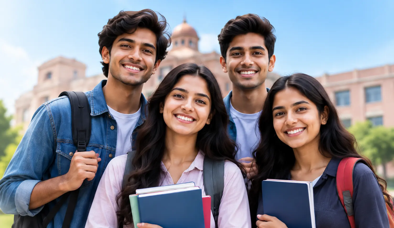 Students receiving admission guidance from AdmissionMantra