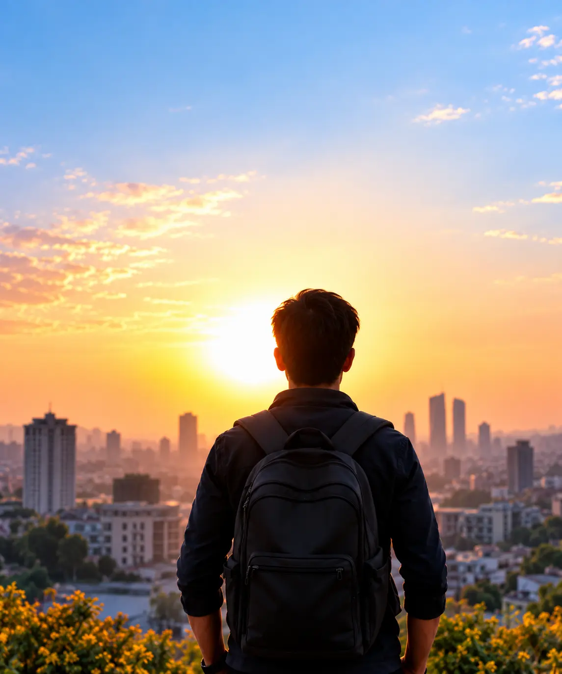 Student looking towards a brighter education future