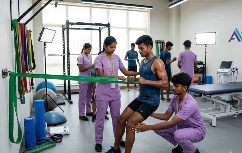 BPT student practising exercise therapy movement training